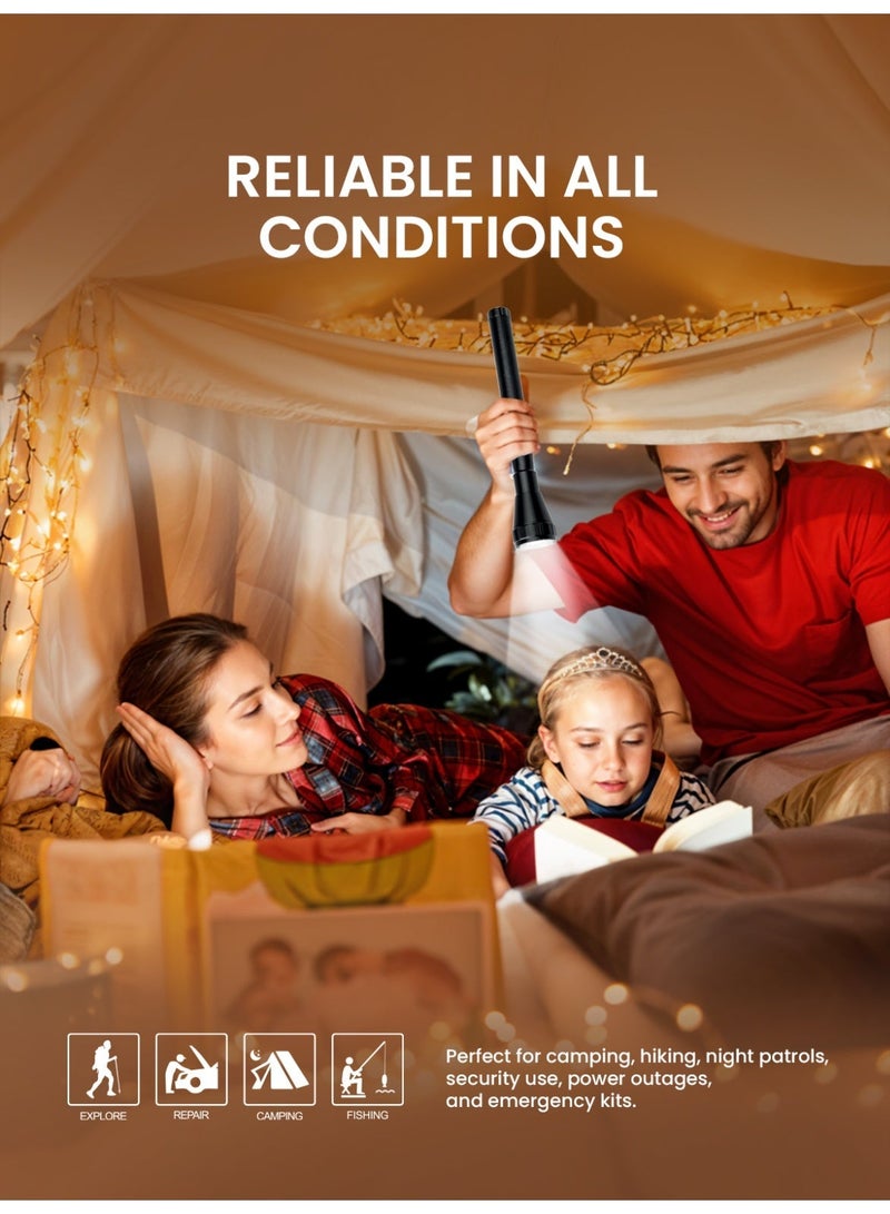 أوجيرا كشاف LED قابل لإعادة الشحن | كشاف تكتيكي فائق السطوع | سطوع عالي | بطارية 3SC طويلة العمر | صغير ومتين | كشاف جيب مقاوم للماء | مثالي للتخييم والمشي وحالات الطوارئ | ضمان سنتين | OG1010SL | أسود - Image 5